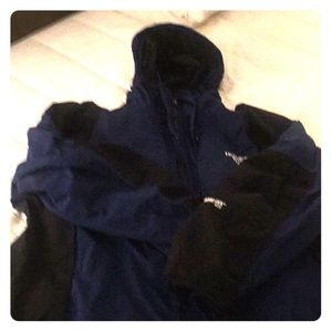 North Face shell and fleece vest size XL